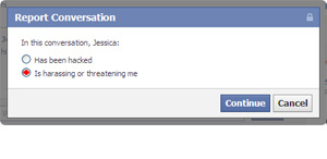 screen shot of facebook page
