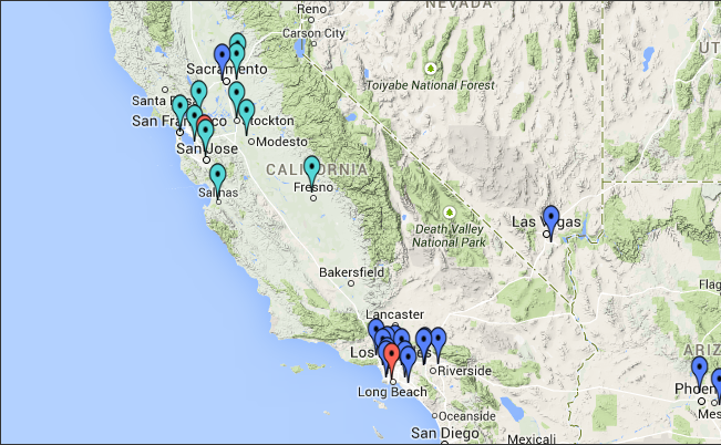 CCI locations in California