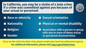 Hate Crime Shareable Graphic in English