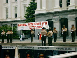 color guard for the National Victims Rights Week at the Capitol