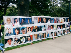 Mural of Murder Victims at the California Capitol on April 20