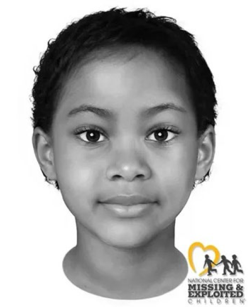 Sketch of Dark Brown Hair Female for Unidentified Deceased Victim